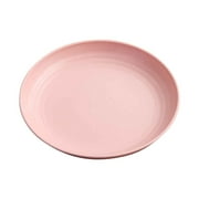 AnuirheiH Small Plates, Plastic Plates Reusable Lightweight Dinner Dishes Plates for Fruit, Dishwasher \u0026 Microwave Safe, for Thanksgiving Table Decor(Light-pink)
